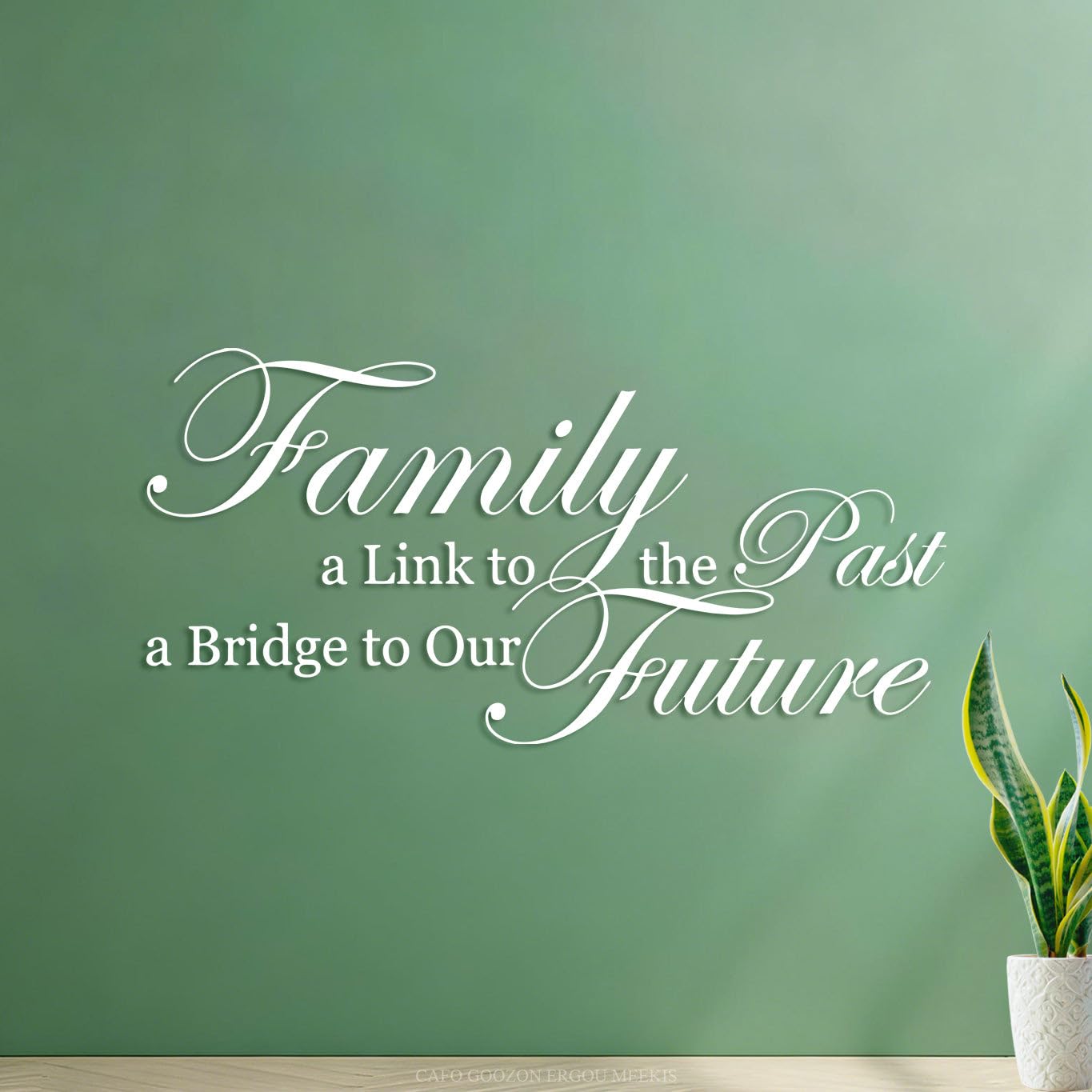 Mural and Wall Vinyl Decal Family A Link to the Past A Bridge to Our Future Inspiring Poetry and Quotes 53x107.2cm It Won't Fall Off White