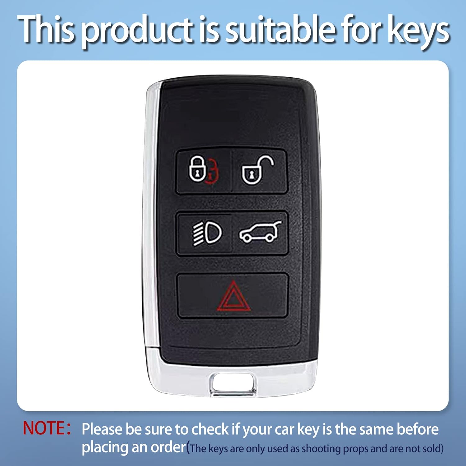 zinc Alloy Smart Key Case Cover Compatible with Land Rover Discovery Range Rover Sport Evoque
