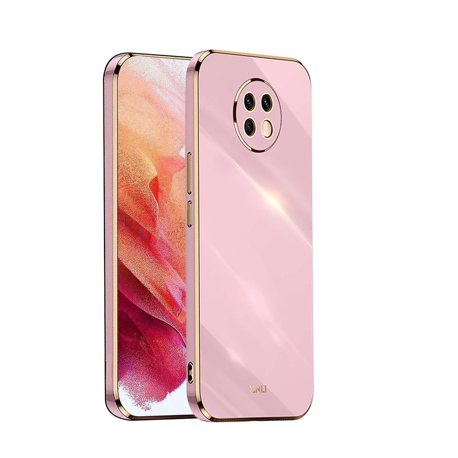 Cover WEIOU Per Xiaomi Redmi 9T 4G – Custodia Morbida TPU Con Bordo Dorato, Antigraffio E Antiurto, Viola