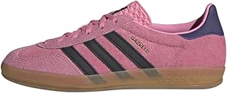 adidas Women's Gazelle Sneakers, Bliss Pink/Core Black/Collegiate Purple, Size 7