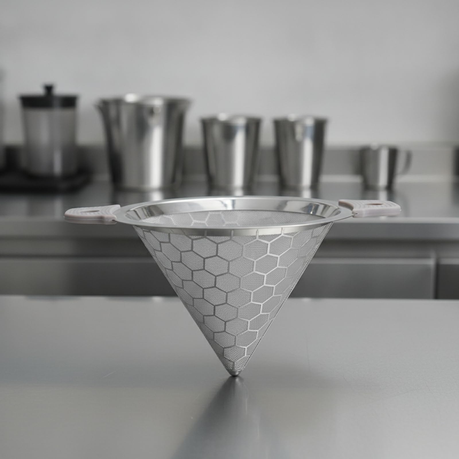Colador Té con Malla Fina sin Papelera | Gran Capacidad, Resistente Al térmico, Filtro Té con Doble Capa, para Cocina, Cafeterías