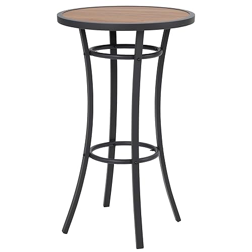 Bar Height Patio Table, 40-Inch Outdoor Pub Table Bistro Table