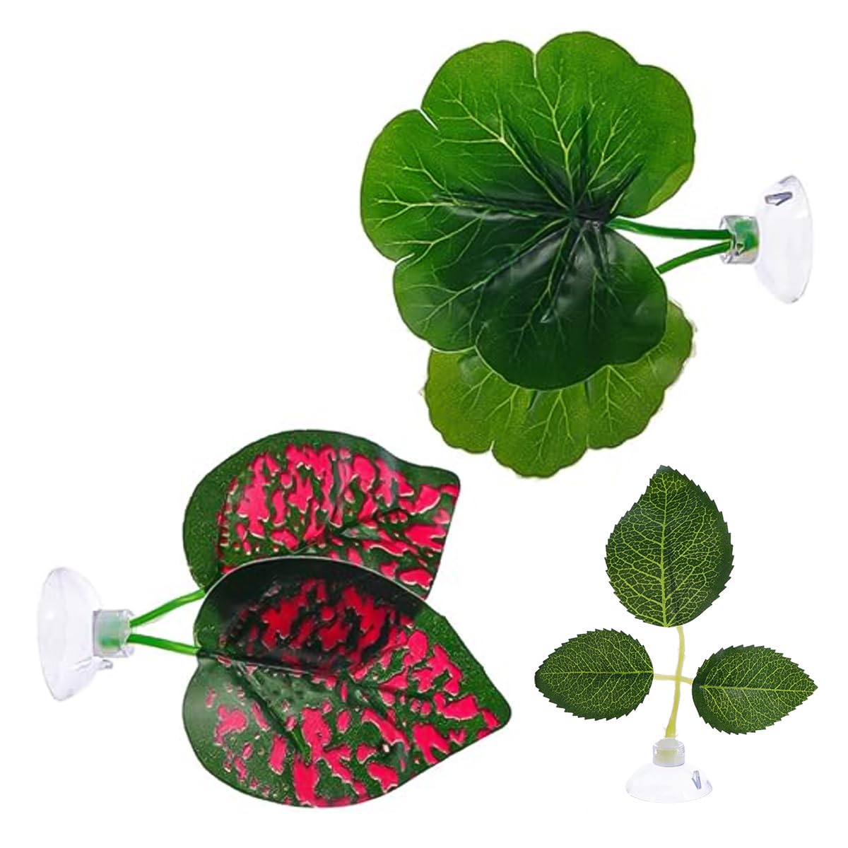 Muiltvoe 3PCS Fish Tank Plants Betta Bed Leaf Hammock Aquarium Plants Lightweight Resting Spot For Betta Fish Spawning Leaf Simulation Leaves