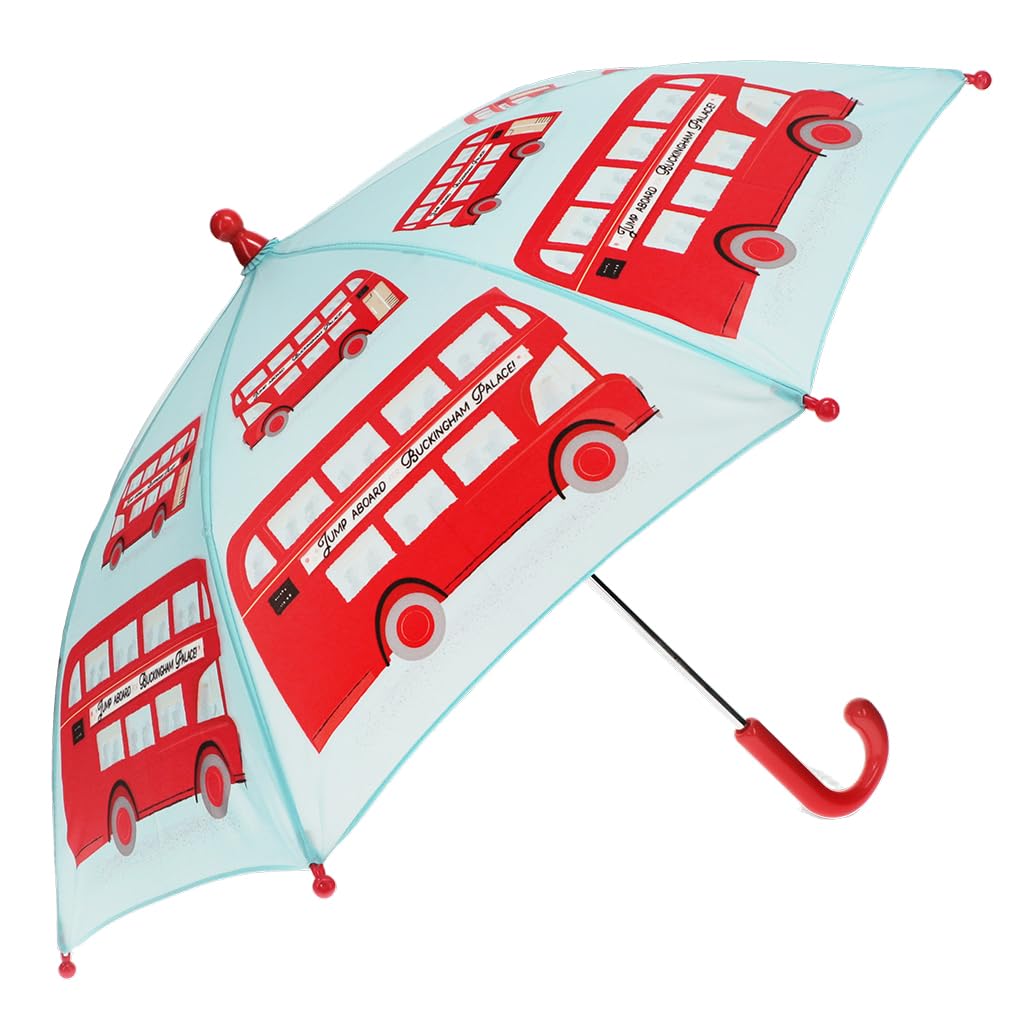 Rex London Light Blue Children's Push-Up Umbrella - Tfl Routemaster Bus