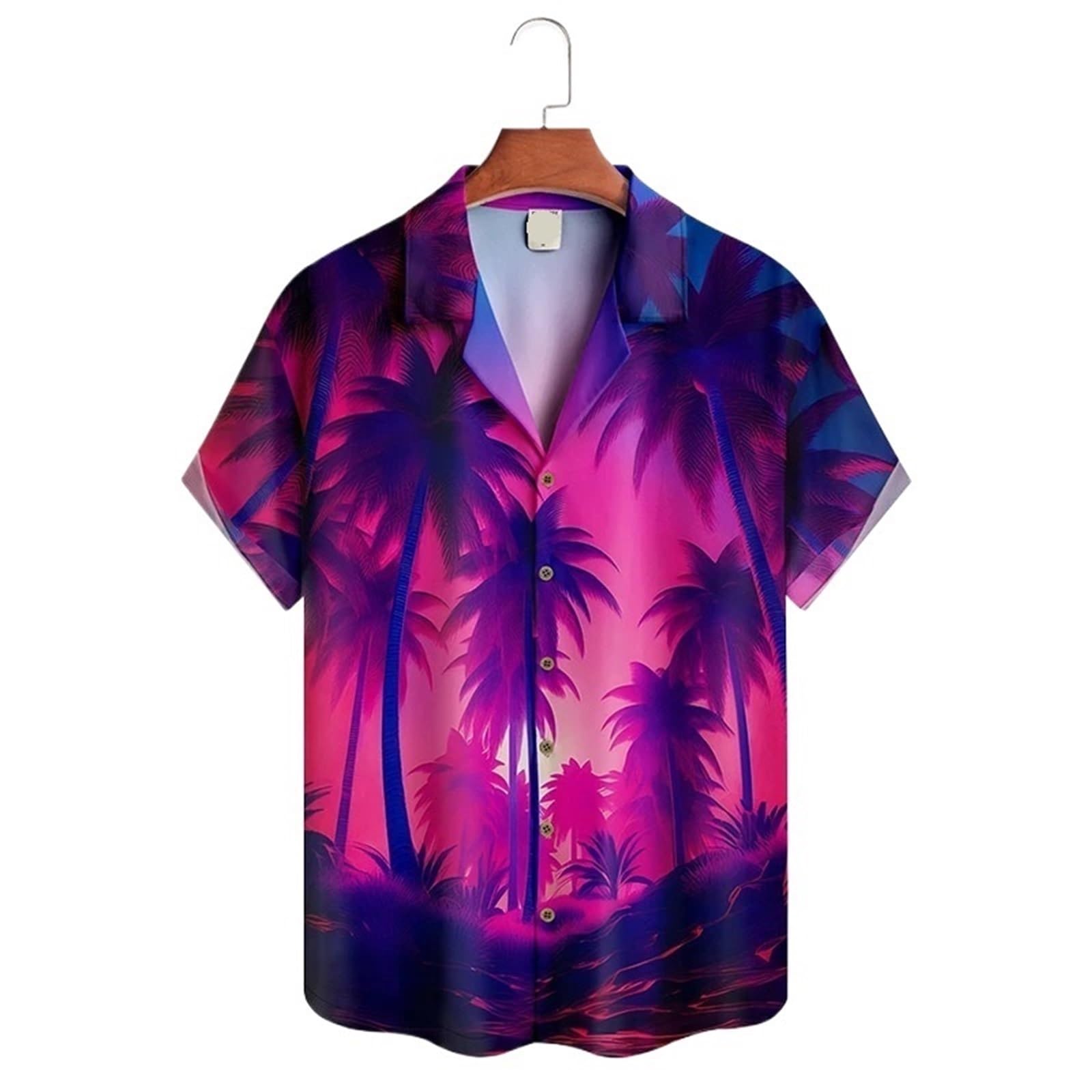 Chemise de plage homme manches courtes motif floral 3D vêtement vacances