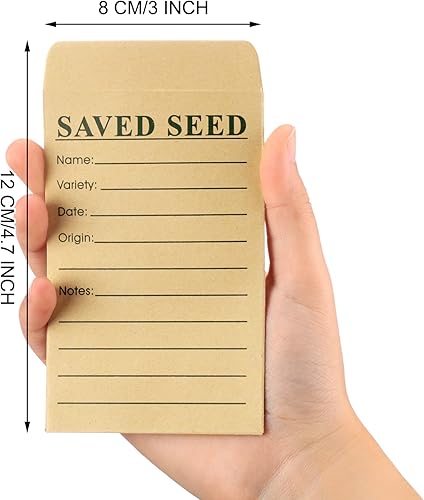 Miniatura 7 de Geyee 120 sobres de semillas resellables, sobres de semillas de 4.7 x 3.15 pulgadas con contenedor de paquete autosellado impreso para