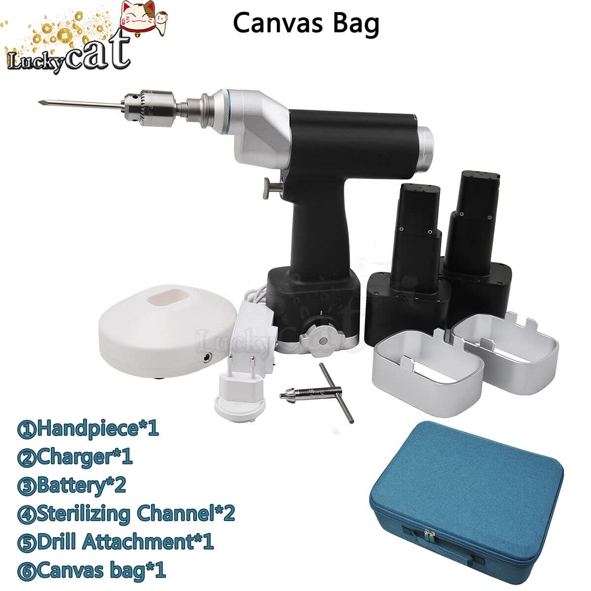 Orthopedic Drill and Saw Multifunctional Bone Power Veterinary Tool (Canvas Box)