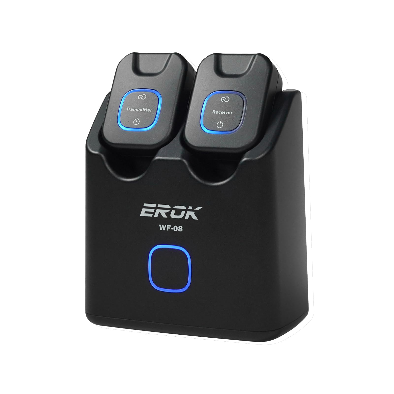 EROK WF-08 5.8GHz Wireless Guitar System with Rechargeable Charging Case – 4.6ms Ultra-Low Latency, 24-bit/48kHz, 100ft Range for Bass & Electric Instruments (WF-08)