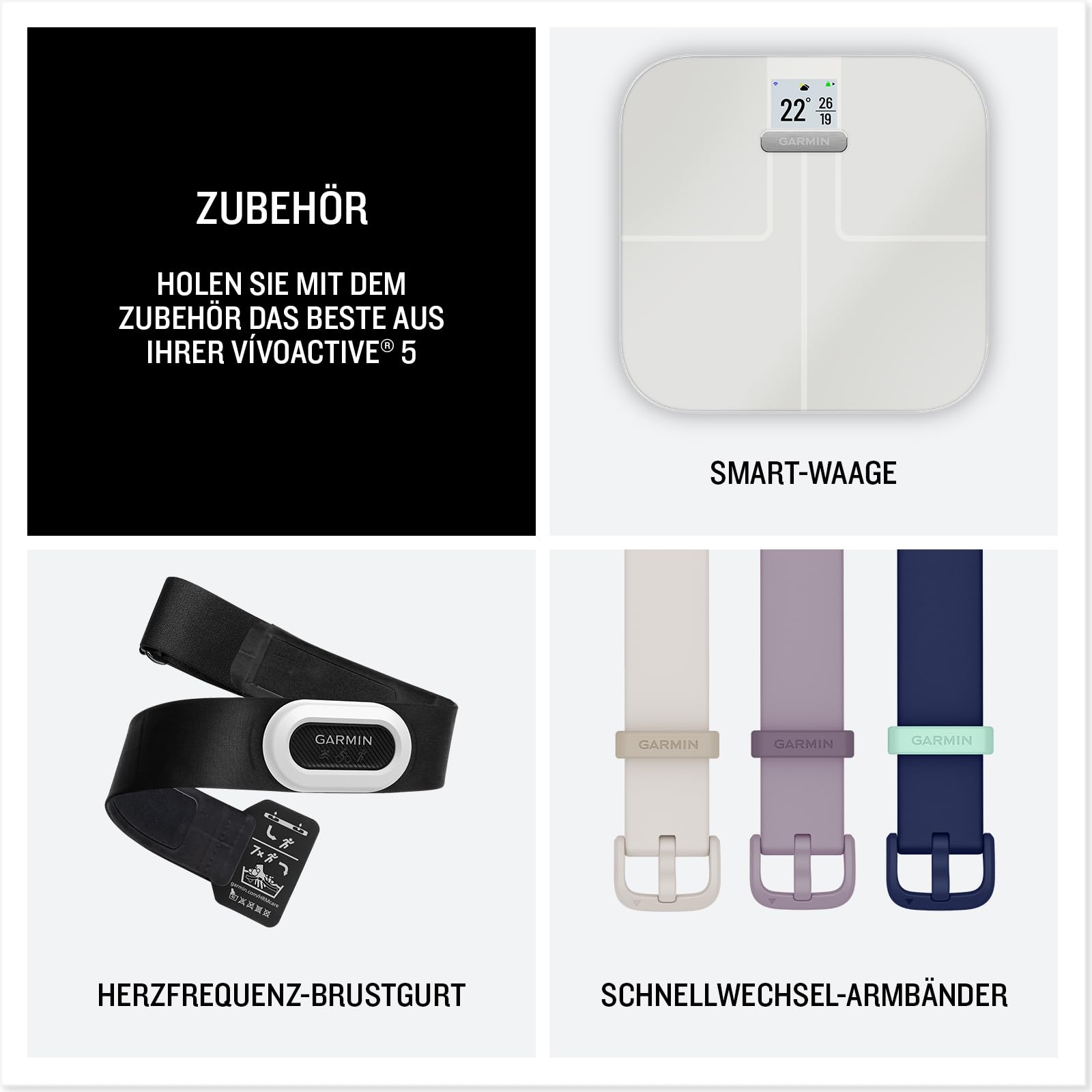 Garmin Vivoactive 5 42mm GPS-Smartwatch mit 1,2" AMOLED Touchdisplay, 11 Tage Akkulaufzeit, Fitness- und Gesundheitsfunktionen, 30+ Sport-Apps, Musik, GarminPay