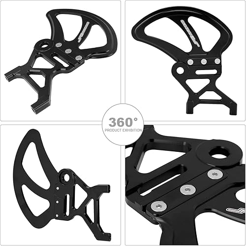Miniatura 3 de JFG RACING Protector de freno de disco trasero de motocicleta+bloque de eje tensor de eje trasero Ajustador de cadena para Sur Ron SX Segway