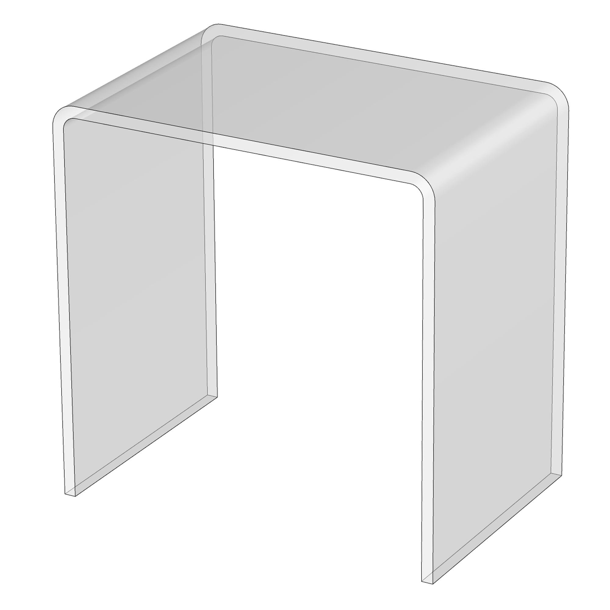 3R W Design Clear Acrylic Display Risers- Premium Shelf Riser Display Stands and Plinths - Hoverstand- Made in UK (15*10*15cm 4mm-thick, Max Load 3kg)