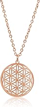 Nuoli® Blume des Lebens Kette Damen (45 + 5cm verstellbar) Halskette mit Lebensblume Anhänger für Frauen & Mädchen