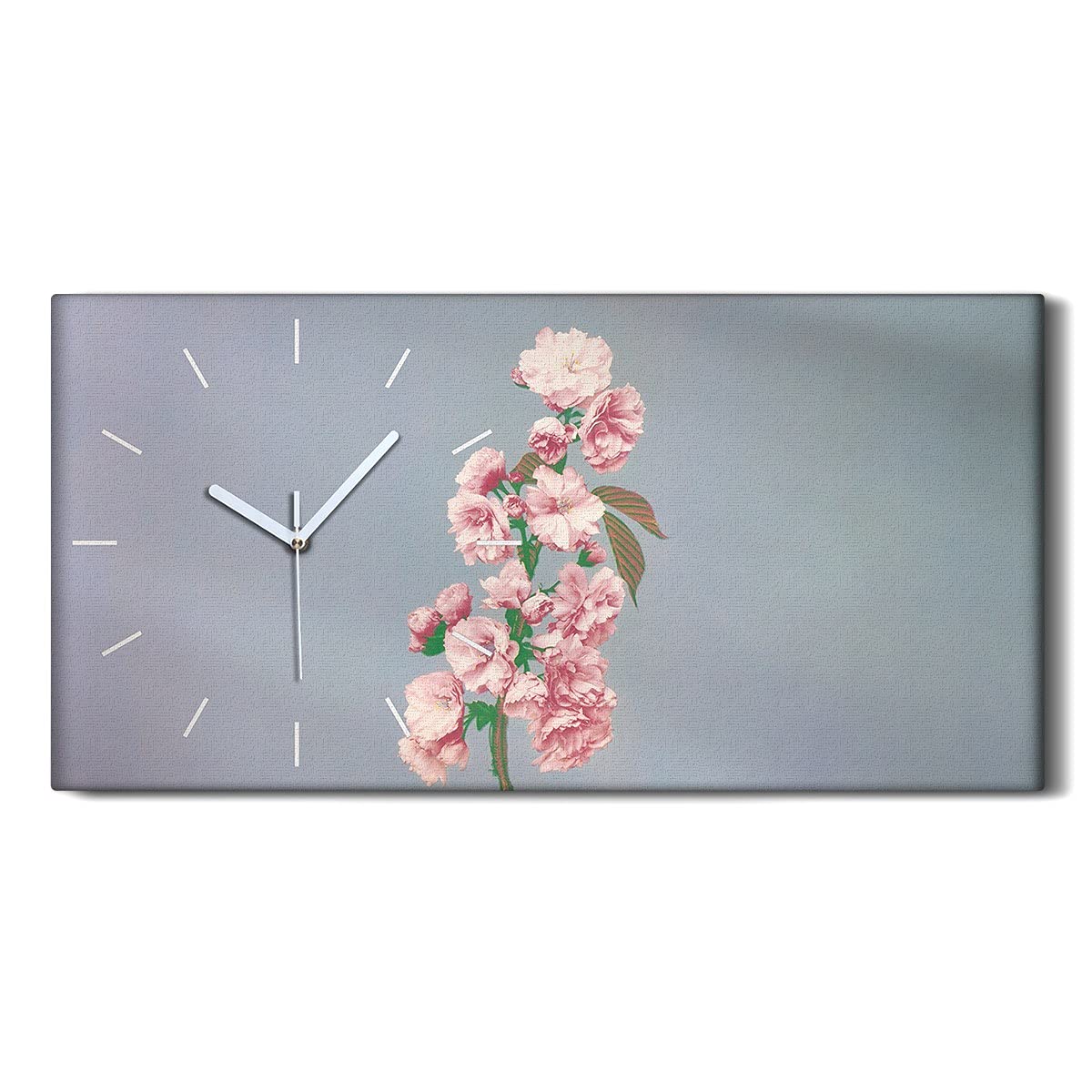 Horloge sur Toile Silencieuse Sans Tic-Tac 60x30cm Art Moderne