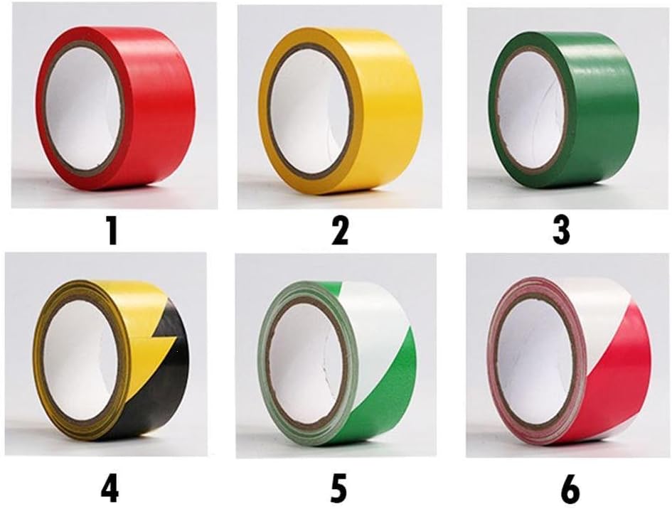 BALANCEYG Isolierende Dichtung Warnband 1 Rolle Selbst Kreuzung Weiche Elektrische PVC-Geschäft 4,8 cm * 18 MT Band Boden Warehouse Adhesive Warnband Kennzeichnung TapePvc (3)