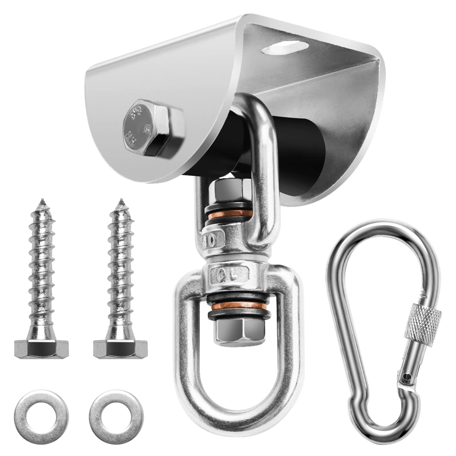 Eapele Heavy Bag Mount Hangers for Wood Beam, Built-in 360° Rotate Bearings, 700lb Capacity, Come with Heavy Bag Chains