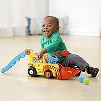 Vista 6 de VTech Pop-a-Balls Push & Pop Bulldozer, Amarillo
