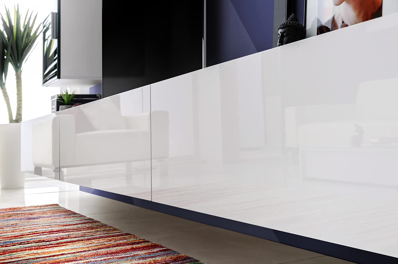 Komodee TV Schrank Loreto Wotan/Schwarz 200x30x41,5 cm