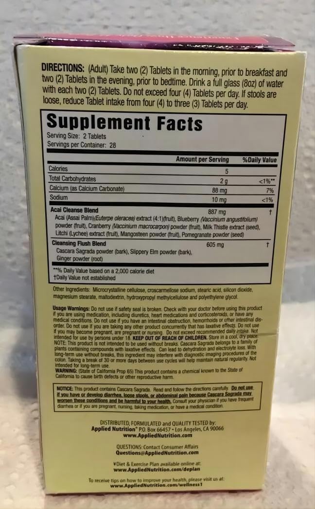 Applied Nutrition14-Day Acai Berry Cleanse 56-Count Bottle (Pack of 3) EW@GHT