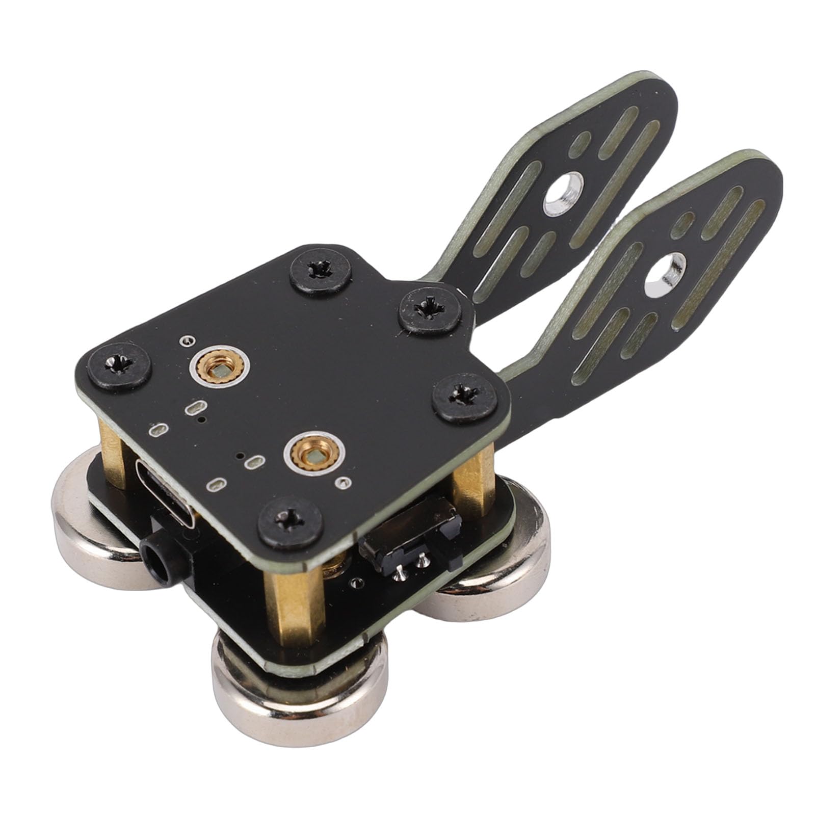 Mini Key Morse, Radio HAM CW Key Quick Response, Double Paddle Morse Code with Magnetic Base, 3.5mm Jack, Type C Port, for Smartphones, Computers, HAM Radio