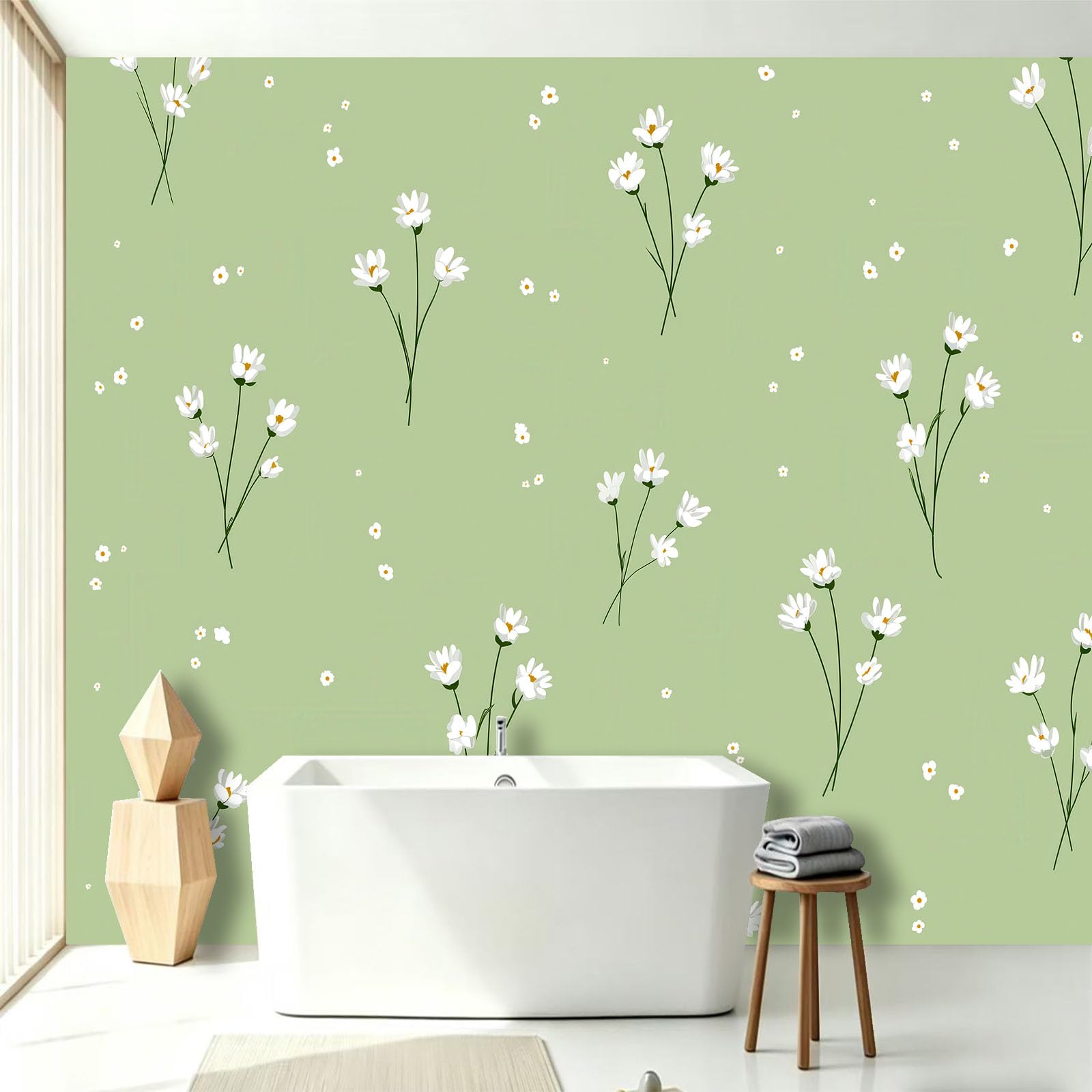 Carta da parati rustica, 250 x 175 cm (larghezza x altezza), carta da parati fotografica per camera da letto, rami di fiori, decorazione per soggiorno, decorazione da parete, carta da parati in