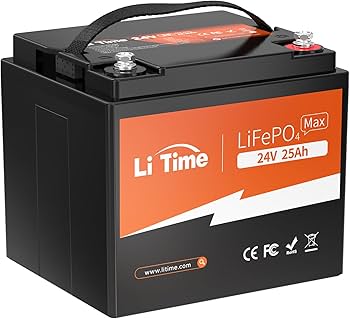 Amazon | LiTime 24V25Ah リン酸鉄リチウムイオンバッテリー 2C