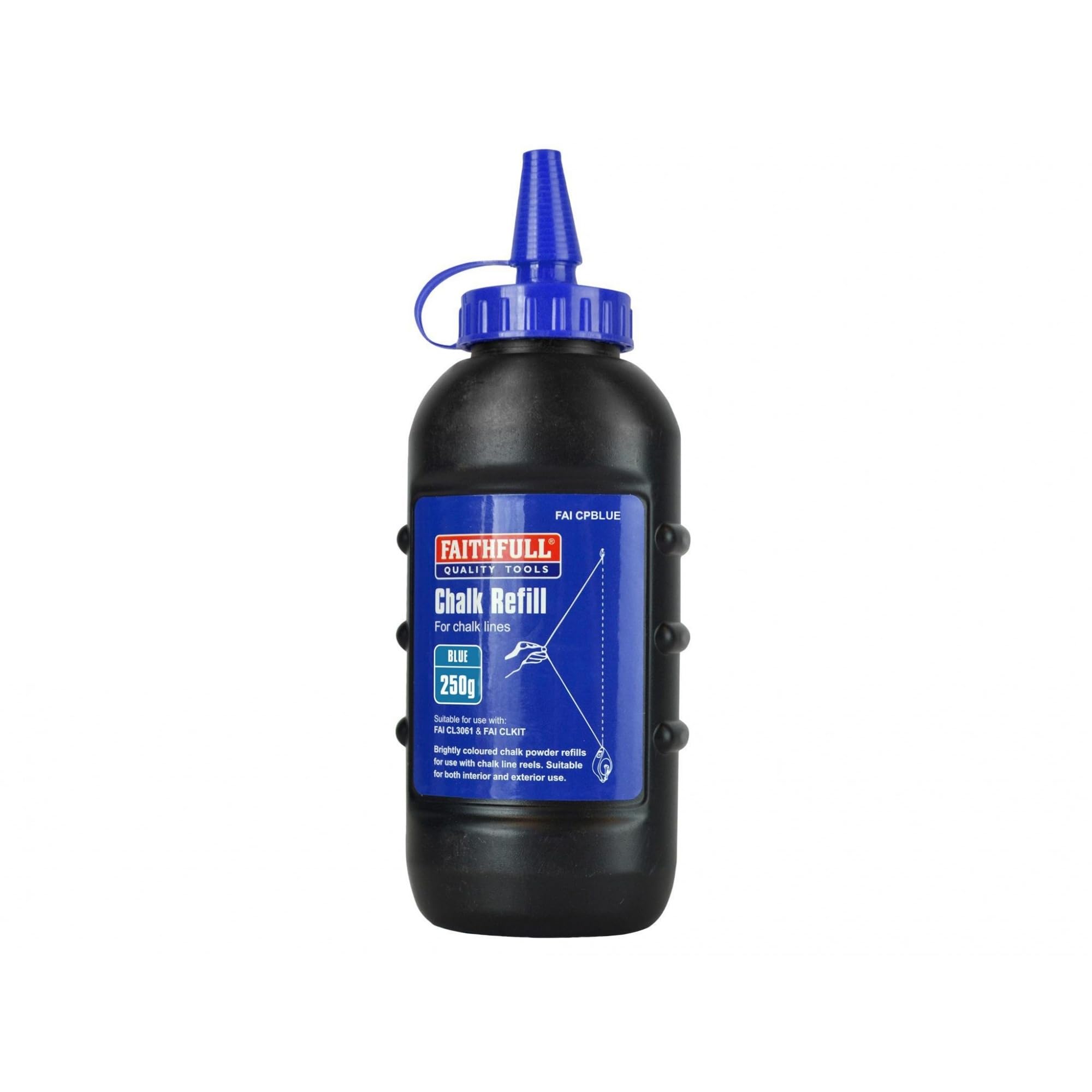 Faithfull FAICPBLUE Builders Chalk Line Powder Refill Blue 250g (8oz)