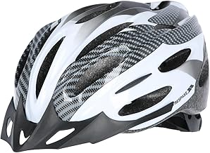 Trespass Adult Bike Helmet Cycle Safety Lightweight Design Specialized for Men Women with Detachable Visor, Adjustable Fit, Multiple Colours Red, White & Black Crankster