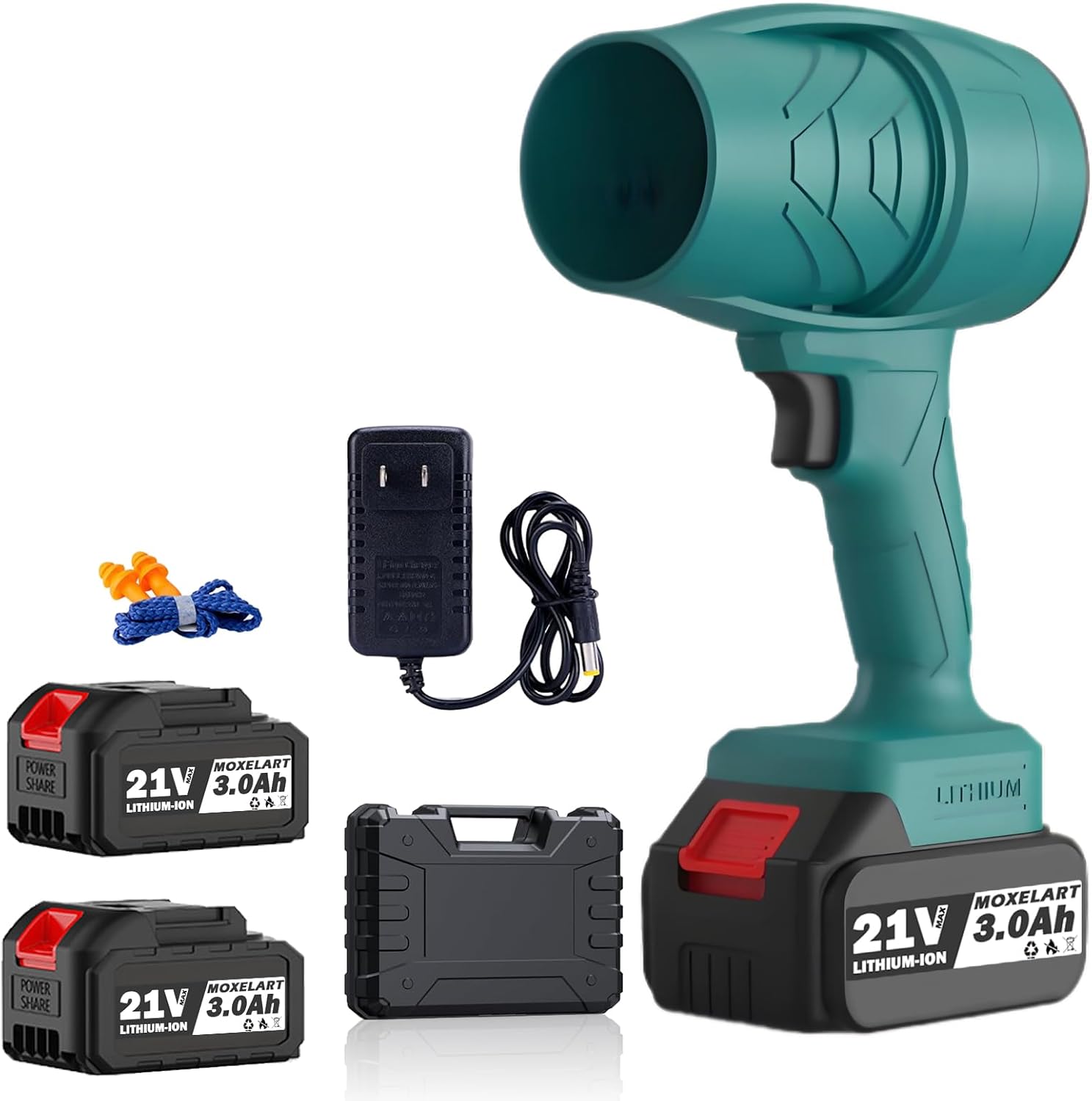 Cordless Leaf Blower - Handheld Leaf Blower with Battery and Fast Charger, High-Speed Motor and Adjustable Speed Design, Portable Dust Cleaner for Patio Cleaning, Lawn Care