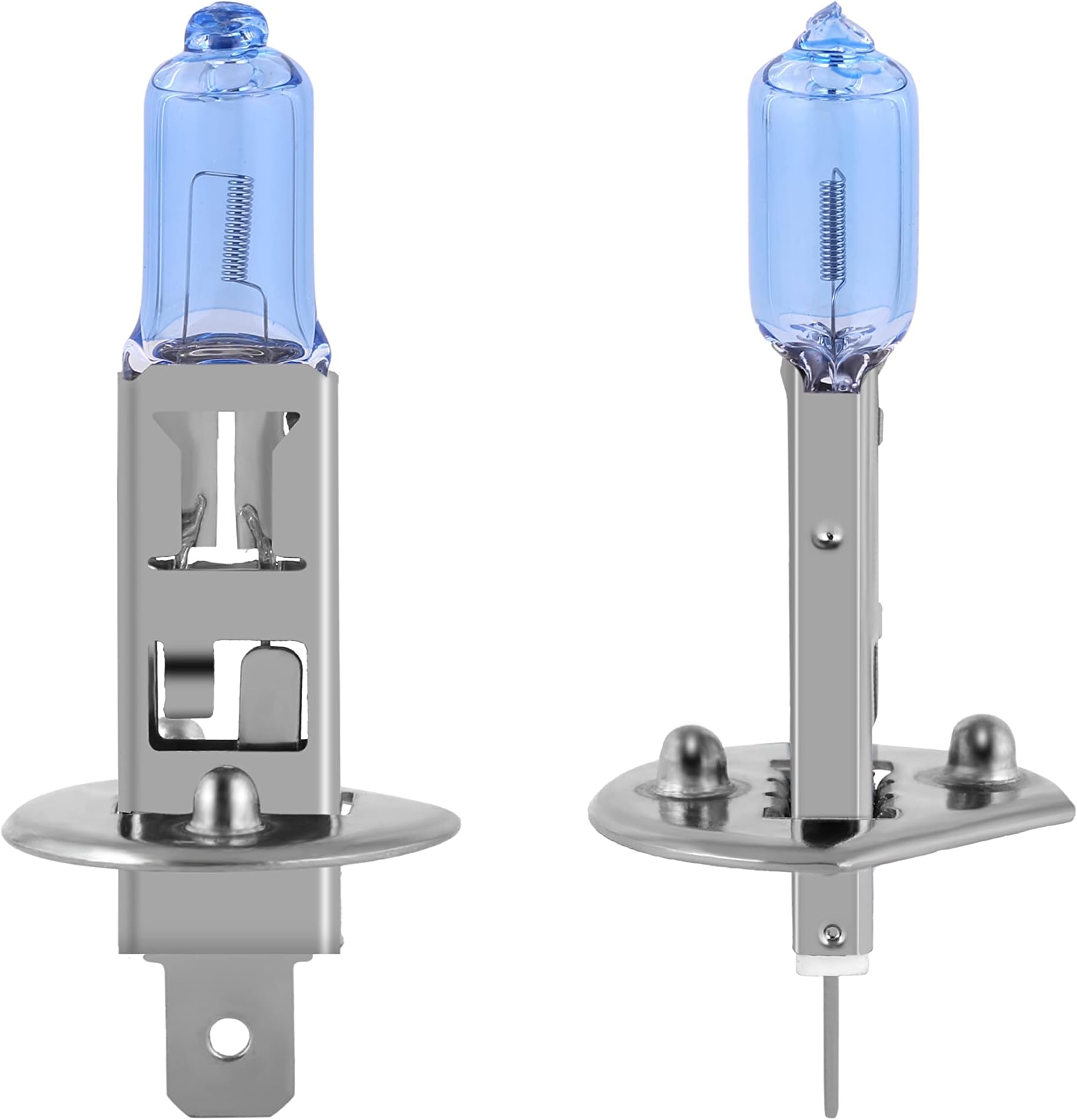 H1 Headlight Bulb Halogen Bulb 5000K Super White Light Long Life Replacement P14.5S 12V/55W (H1, 2 Pack)