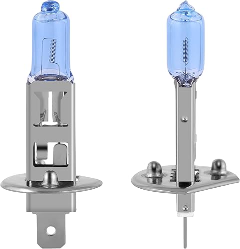 Miniatura 8 de Bombilla halógena para faros delanteros con luz súper blanca P20D 12 V60 W 5000 K, 2 unidades, larga vida útil