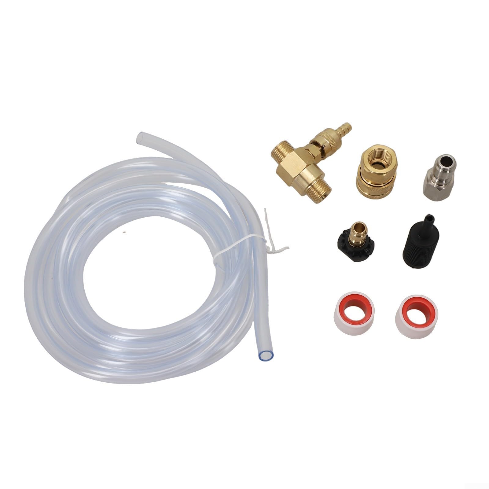 Kit de inyector de jabón para lavadora a presión con válvula dosificadora, conexión rápida de 3/8 pulgadas, 4000 PSI máximo para aplicación descendente