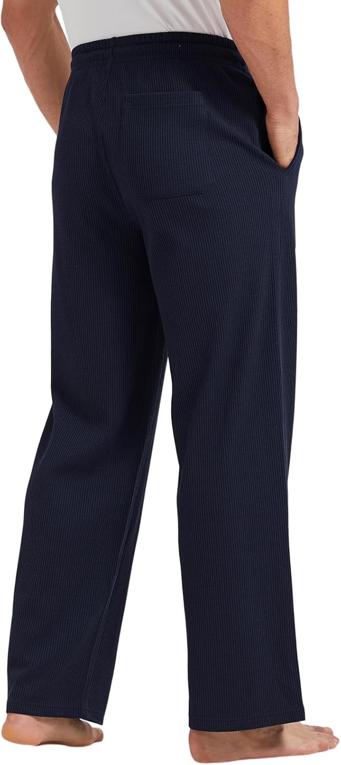 TTZ 34/36 Inseam Mens Tall Pajama Pants Waffle Pj Lounge Sleep Pants for Tall Men - Image 3