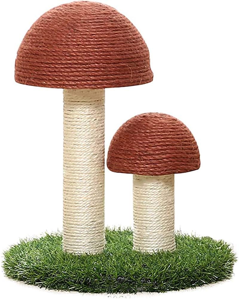 Cat Scratching Post Mushrooms Scratching Post Simulated Lawn Cat Climbing Frame Sisal Cat Scratcher Kittens Toy Home Furniture Protection Pink