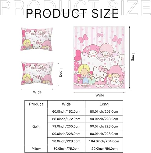 Miniatura 7 de My Bunny Melody - Juego de ropa de cama de dibujos animados de anime para niños, niñas, mujeres y hombres, 100% algodón, funda de edredón y fundas