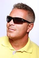 Vista 4 de Aloha Eyewear Gafas de sol bifocales polarizadas envolventes "Creekside", Negro mate con lente ámbar