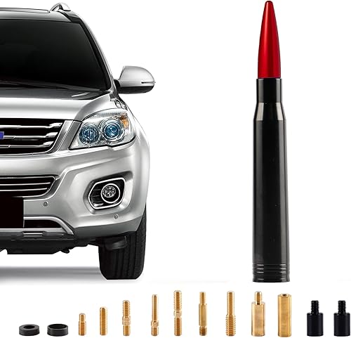 UREHEPO Antena tipo bala de coche para Jeep Wrangler, Ford F150, Dodge RAM, Toyota Tacoma, accesorios de antena de repuesto para Chevy Silverado,