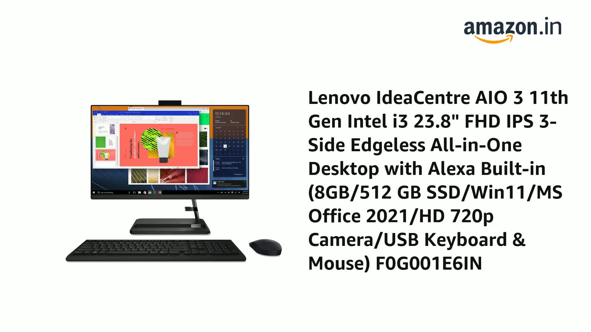 Lenovo Win11 Office 快速i3 8Gメモリ SSD 23.8' Amazon.com: Lenovo