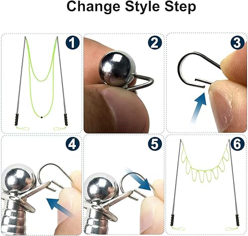 Miniatura 2 de E-Know Varita de burbujas, varita gigante de burbujas de 3 estilos para niños, de acero inoxidable reciclable, diseño telescópico de burbujas para