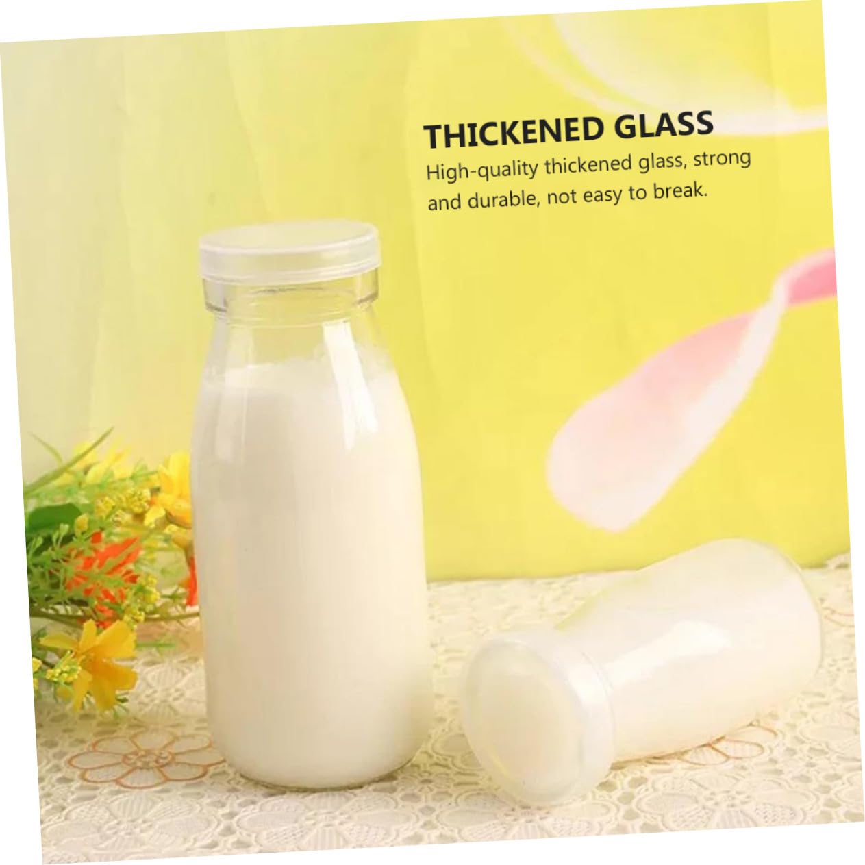 Bottiglie in Vetro da 250ml con Coperchio, 6 Pezzi