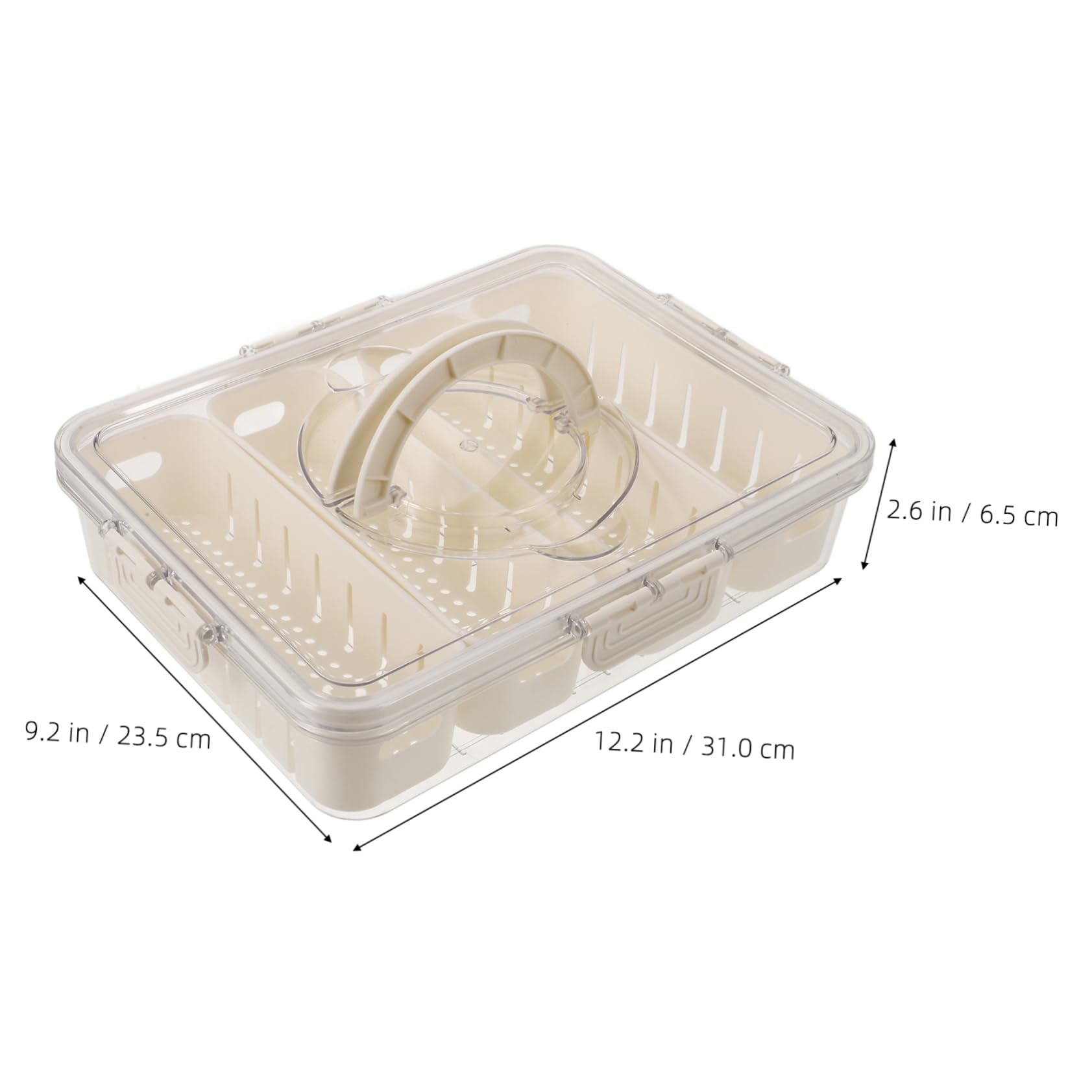 Verdickter Kühlschrank Organizer mit Luftdichtem Deckel und Geteilten Fächern Langlebiger Pet Frischhaltebehälter für Obst und Gewürze im Kühlschrank