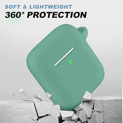 Miniatura 5 de Funda para Estuche de AirPods, Viene con Bolígrafo de Limpieza, Funda Protectora de Silicona Suave para Mujeres y Hombres Compatible con Estuche de