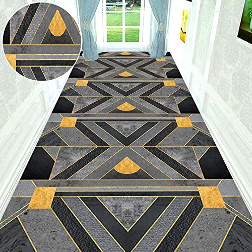 Alfombras de pasillo largo ZRUYI para entrada con patrones geométricos a medida 3
