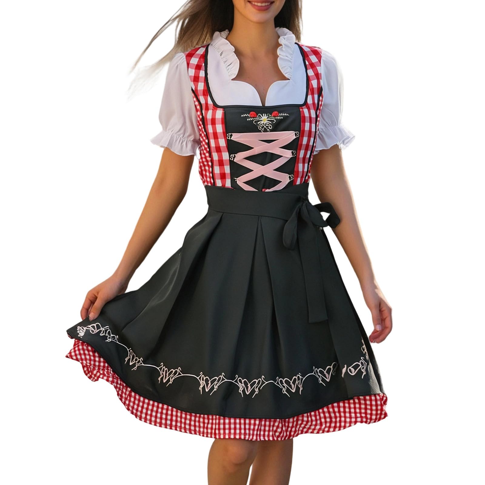 Dirndl Kinder Cosplay Kostüme Für Jungen Elegantes Cosplay-Kostüm, Hofkleid für Oktoberfest-Partys, Halloween, Karneval, mittelalterliche Themenveranstaltungen, historische Gothic-Minikleider Frauen