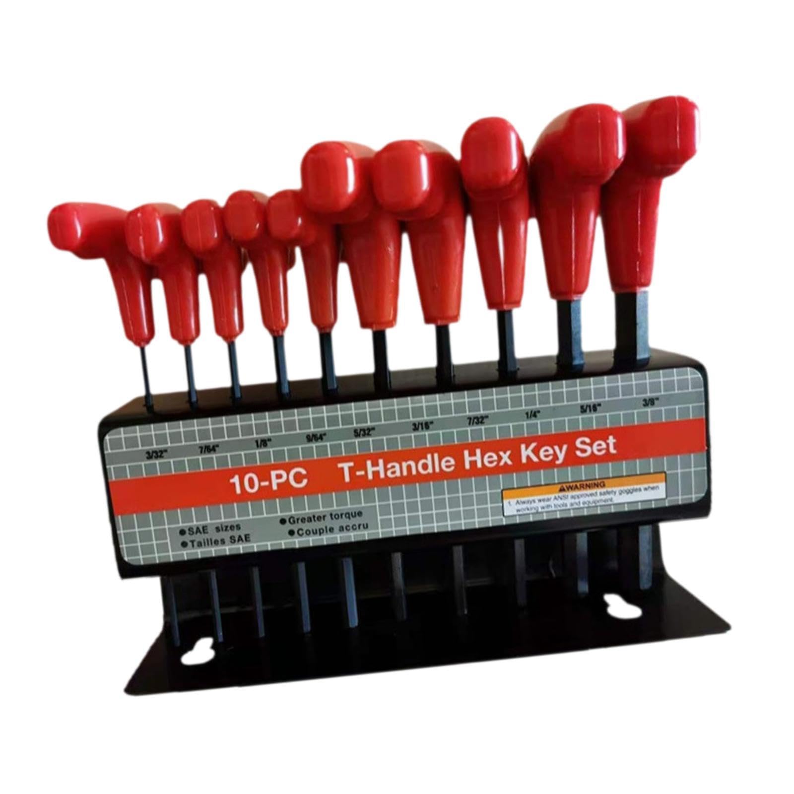 10Pcs Generic T Handle Allen Wrench Set Hexagon Spanner Set Inch|Home & Garden|Tools|Hand Tools|Wrenches|Wrench Sets