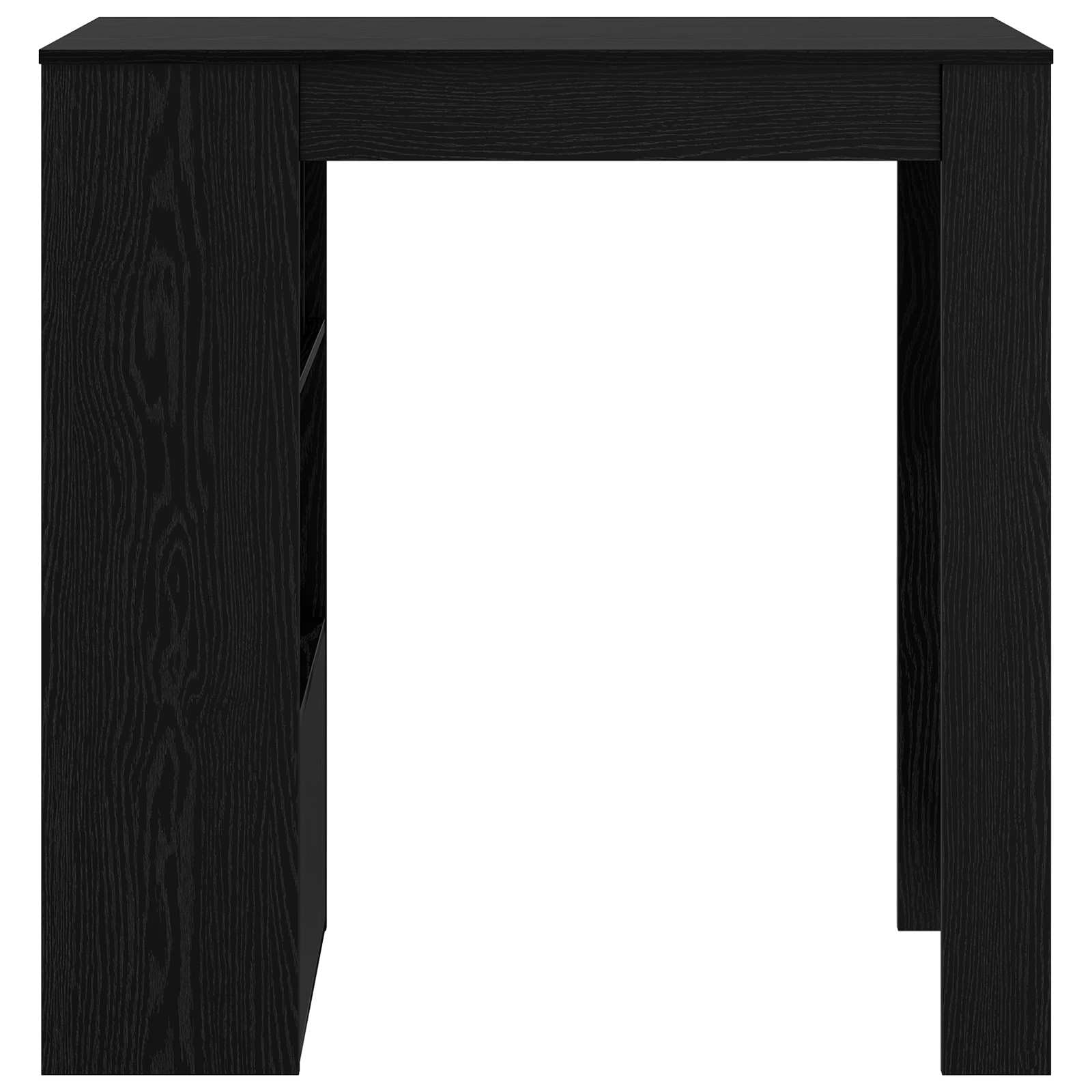 Stolik barowy o wyglądzie dębu, materiał drewnopochodny, 102 x 50 x 103,5 cm, prostokątny, z 3 półkami, do jadalni, kuchni, dla gości, posiłku, zajmuje mało miejsca
