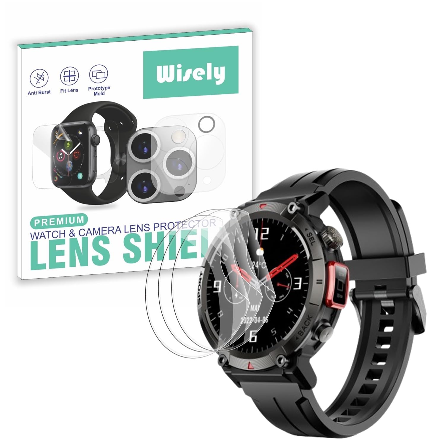 Wisely |3pcs| Screen Guard Protector For Cult sport Ranger XR1 Smartwatch |1.43"| Bubble Free, Easy installation kit, Clear HD, Full Cover (B0CXM7ZGKF) Amazon Price History, Amazon Price Tracker