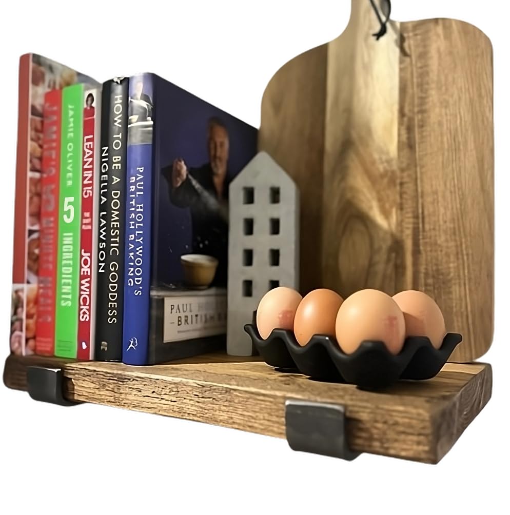 Wall Shelf Handmade with Rustic Solid Wood, Reclaimed Timber Shelf, Perfect for Kitchen, Bathroom, Decor, Farmhouse, and Bedroom