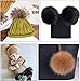20 Pcs Faux Fur Pom Poms for Hats - 4.5 Inch Fluffy DIY Knitting Hat Pompoms with Elastic Loop, Removable Crochet Crafts Accessories for Shoes Scarves Gloves Bags Keychains (10 Color-Dark)