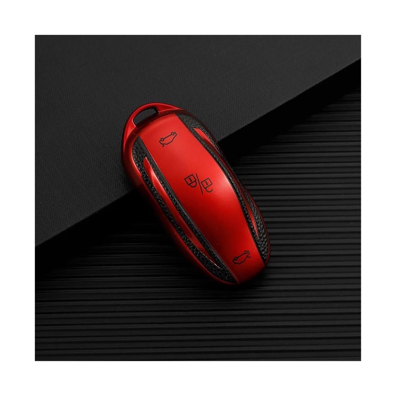 Housse de clé Tesla Model X rouge avec étui protection TPU - 7