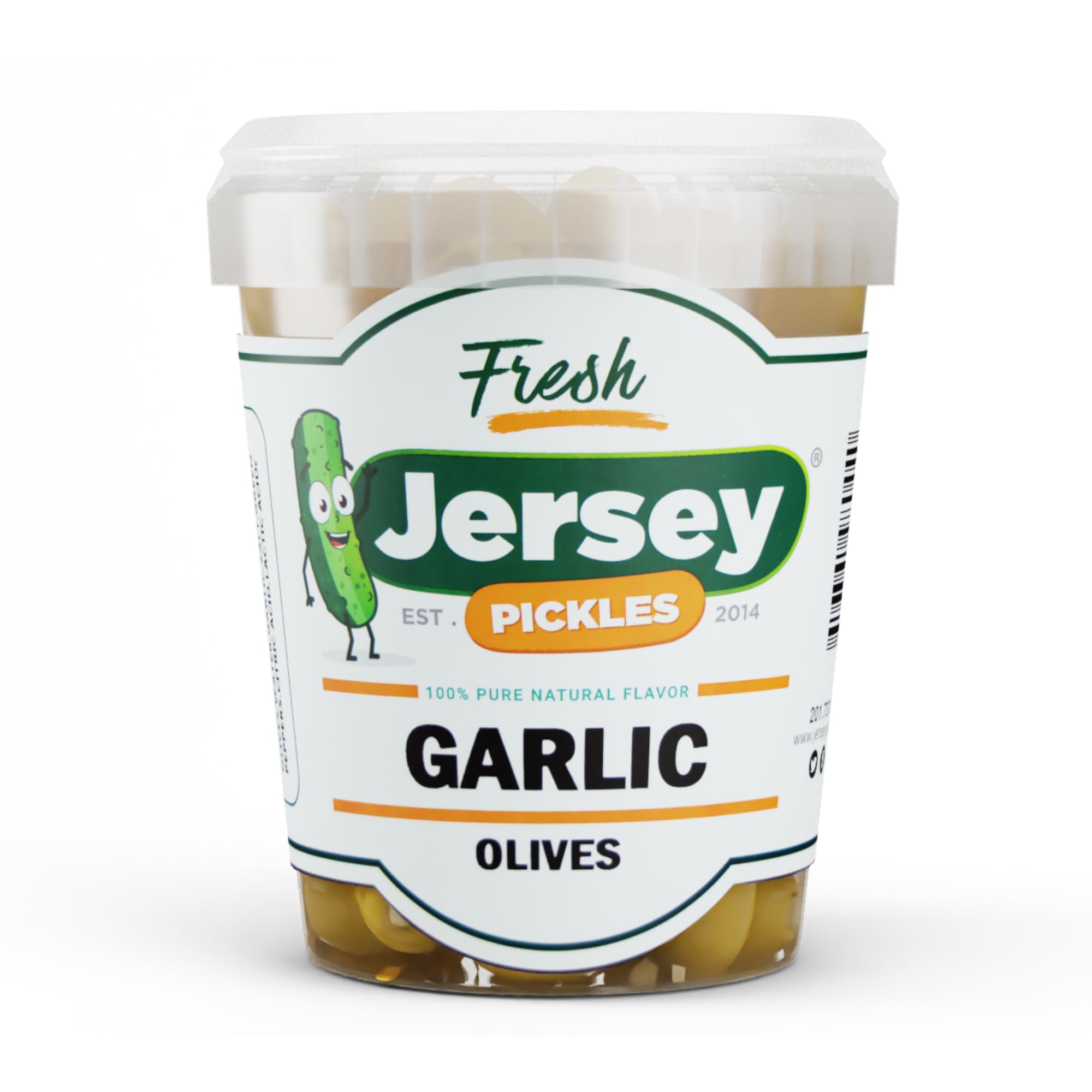 Jersey Pickles - Garlic Stuffed Olive (Quart) – Olives Stuffed – Hand-Stuffed Gourmet Olives with Premium Fillings for Snacks, Charcuterie & Cocktails